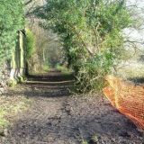 Strancliffe Lane which the bulldozers will shortly cross