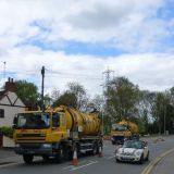 Sewage tankers in Bridge Street.